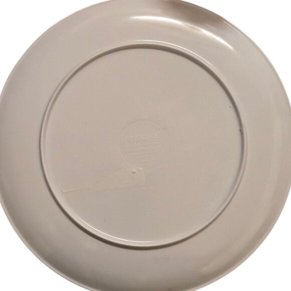 Peanuts Snoopy and Woodstock Christmas Plate Blue 8 Inch Plastic Gibson 2010 - Picture 2 of 9